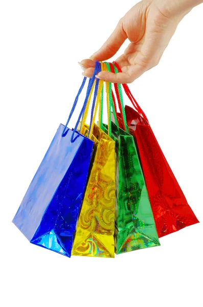 Kolorowe torby na zakupy — Zdjęcie stockowe