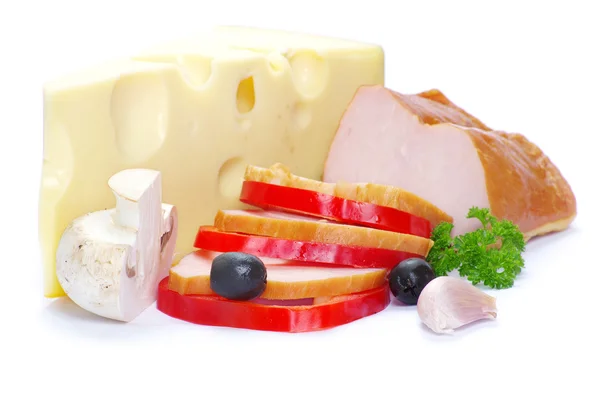 Slanina a sýr — Stock fotografie