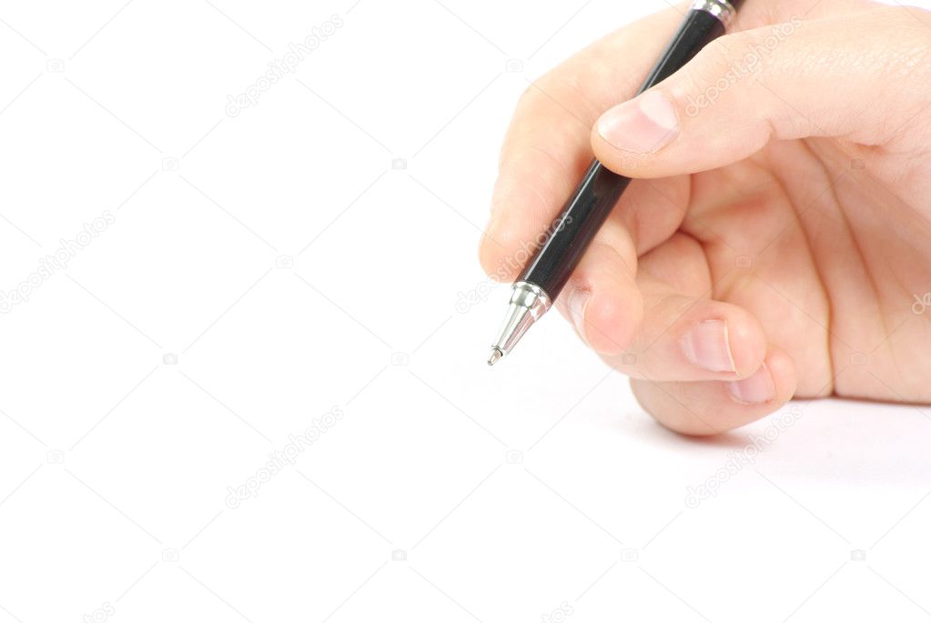 Pen on white