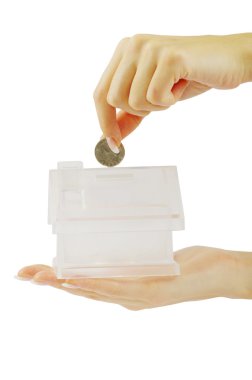 Coin and house clipart