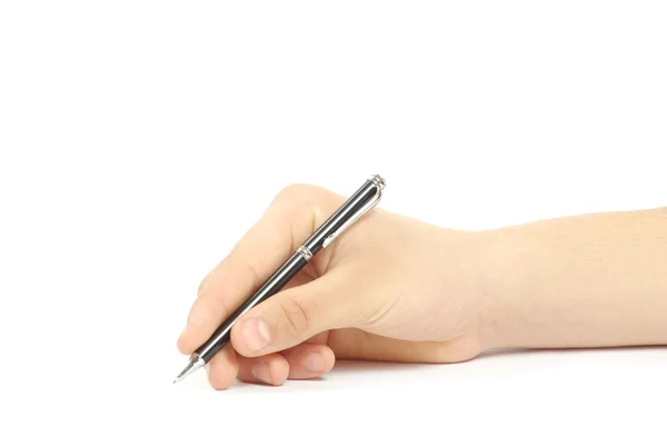 Рука и ручка — стоковое фото