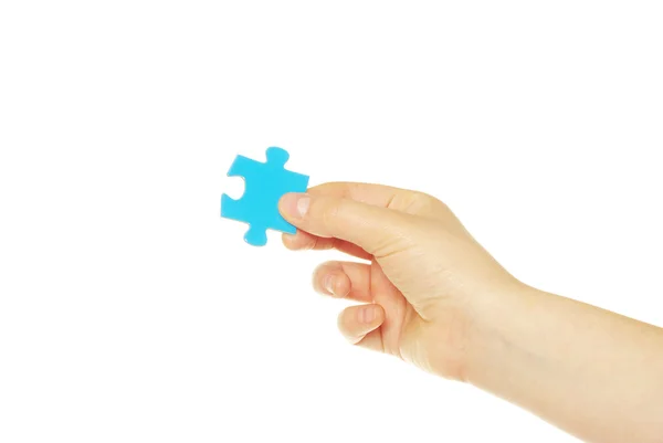 Puzzle pe alb — Fotografie, imagine de stoc