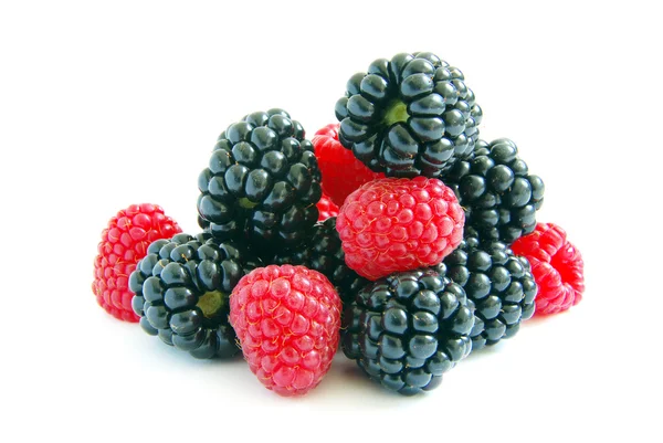 Raspberry and blackberry — Stock Photo, Image