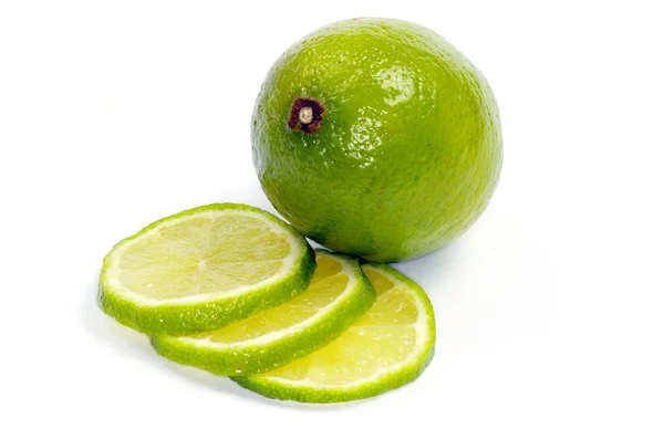 Lime on a white — Stock Photo, Image