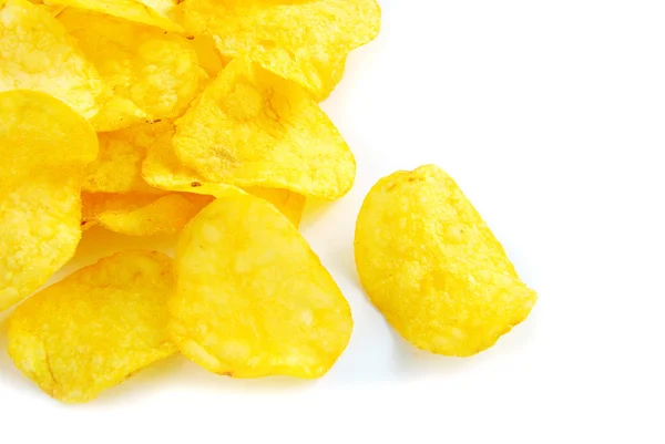 Chips auf Weiß — Stockfoto