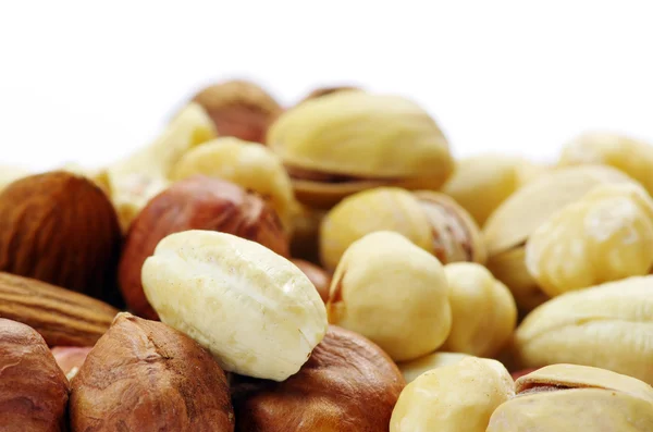 Nuts on white Royalty Free Stock Images