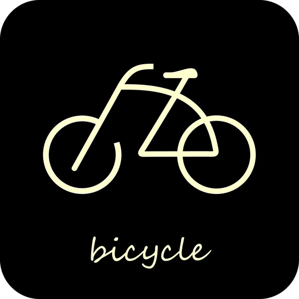 Bisiklet - vektör simgesi — Stok Vektör