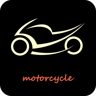 Motorcycle - vector icon clipart