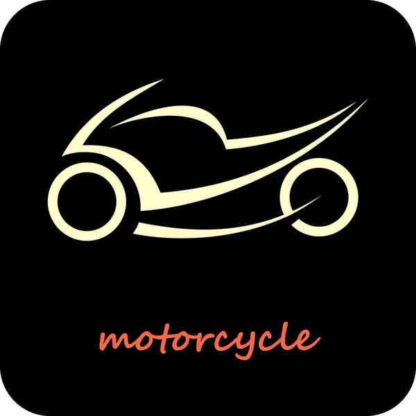Motocykl - ikona wektor — Wektor stockowy
