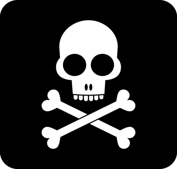 Skull and crossbones - pictogram — Stockvector