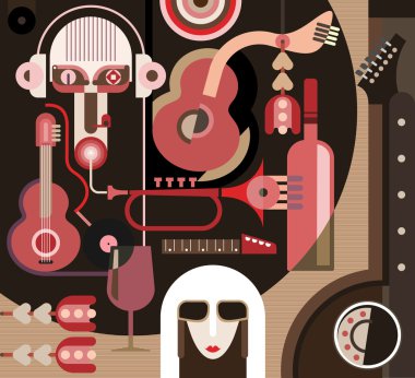 Abstract Music - vector illustration clipart