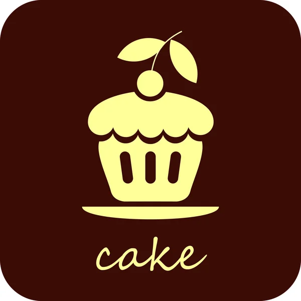 Sweet Cake - vector icon — Stock Vector