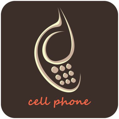 Cell Phone - vector icon clipart