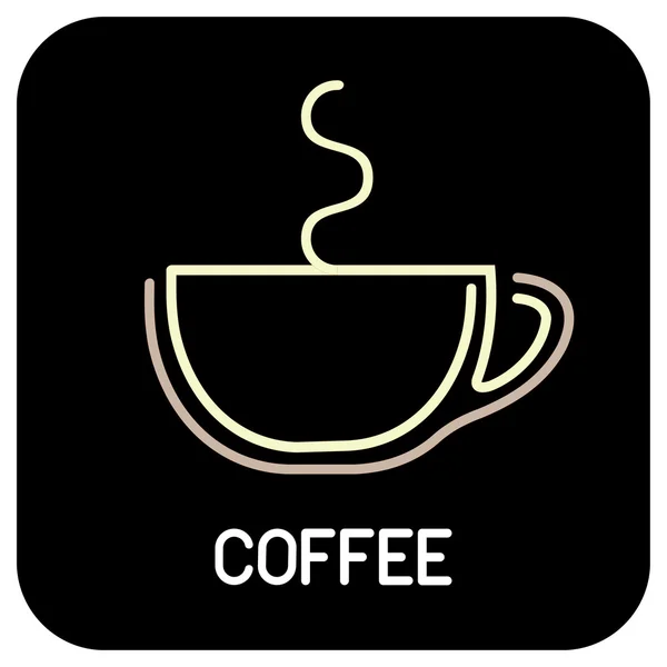 Чашка кофе - изолированный векторный значок — стоковый вектор