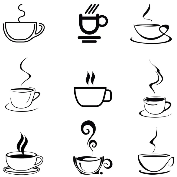 Taza de café - icono vectorial aislado — Vector de stock