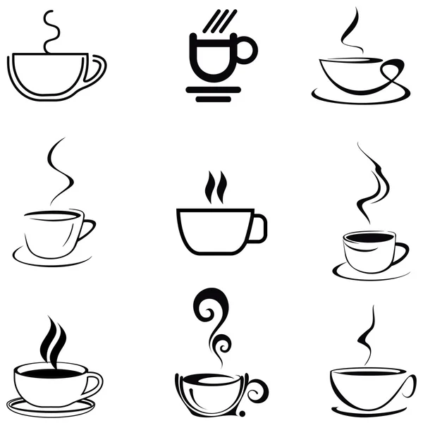 Filiżanka kawy - ikona na białym tle wektor — Wektor stockowy