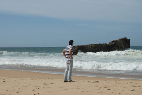 Sagres 在海滩 — 图库照片