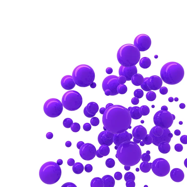 Violette Kugeln abstrakter technologischer Hintergrund — Stockfoto
