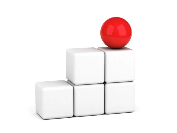 Red sphere leadership concept — Stock Photo, Image