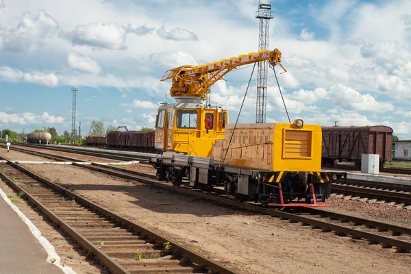 stock image Maintenance train on the railway