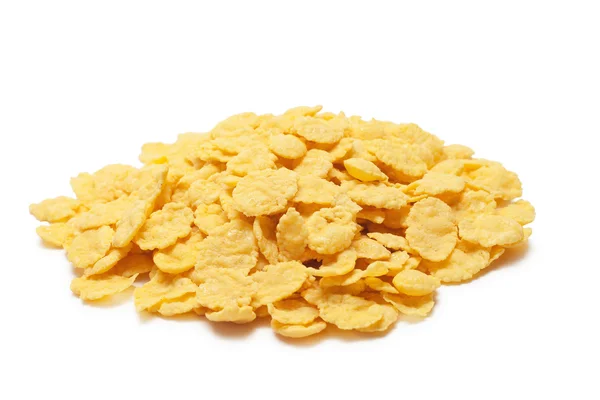 Fiocchi di mais dolci isolati sullo sfondo bianco — Foto Stock