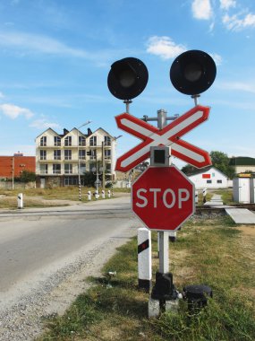 Level crossing clipart