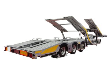 Automobile transporter semi-trailer clipart