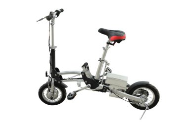 Electric folding bicycle clipart