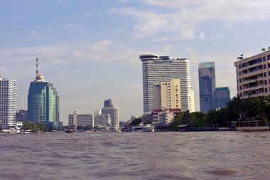 Beautiful city landscape Bangkok for design clipart