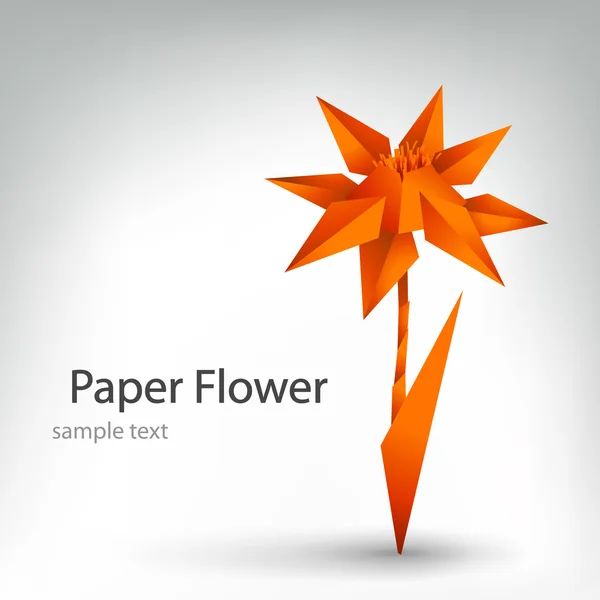 Vektör origami çiçek — Stok Vektör