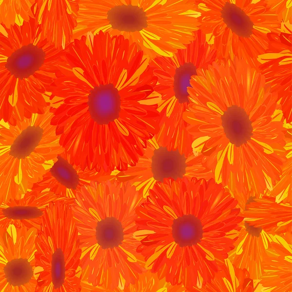 Nahtloses Muster gelb-orange Blume. — Stockfoto