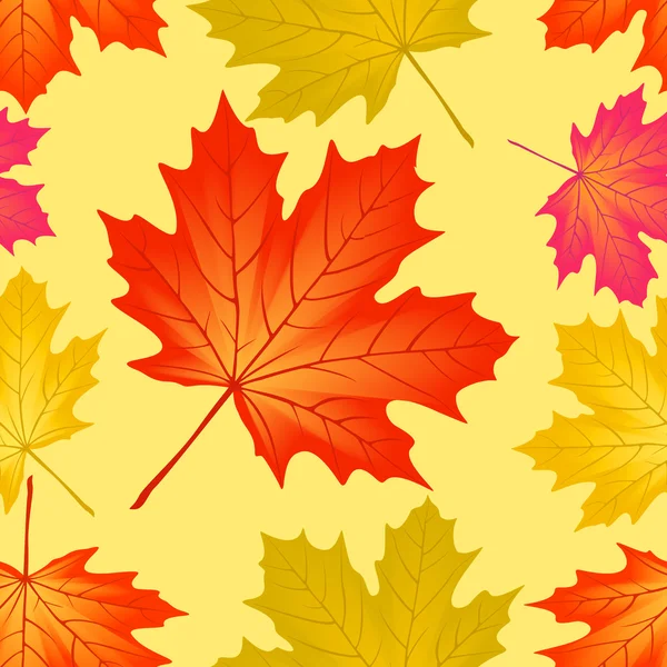 Naadloos patroon herfst esdoorn bladeren. — Stockfoto