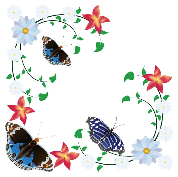 Абстрактная бабочка против цветка . — стоковое фото