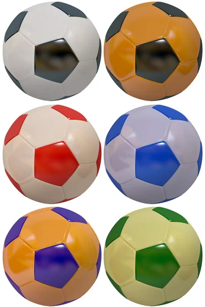 Футбольні м'ячі, ізольовані — стокове фото