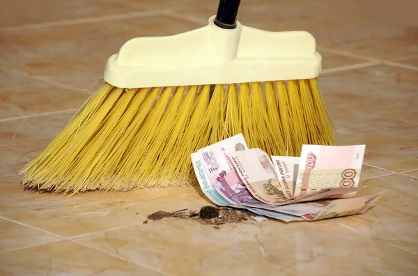stock image Roubles and Broom