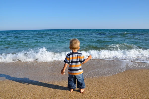 stock image Kid and sea