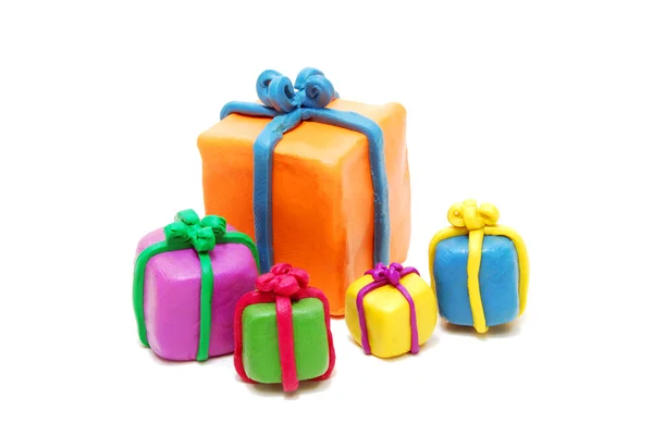 Çeşitli hediyeler Noel yığını - Stok İmaj