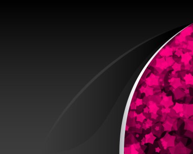 Black background with random pink stars clipart