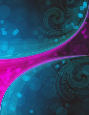 Blue and pink composition clipart