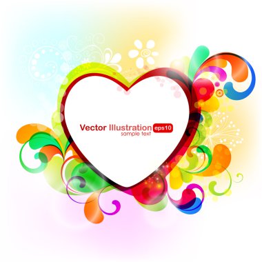 Cheerful heart design clipart