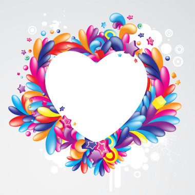 Cheerful heart design clipart