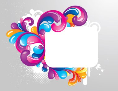 Colorful wacky frame design clipart