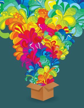 Funky explosion clipart