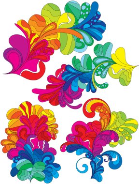 Funky elements set clipart