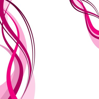 Pink ribbon wave clipart