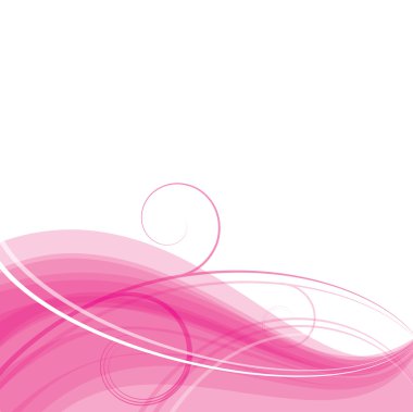 Pink floral wave clipart