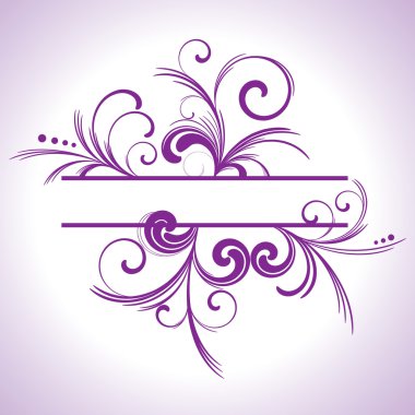 Purple swirl frame clipart