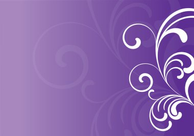 Purple background with floral elements clipart