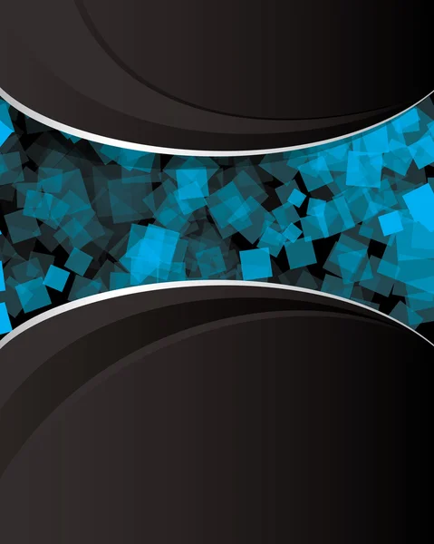Abstracte zwarte en blauwe achtergrond — Stockvector