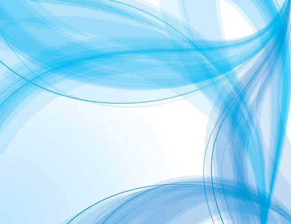 Αφηρημένη διαφανή μπλε κύματα — Διανυσματικό Αρχείο